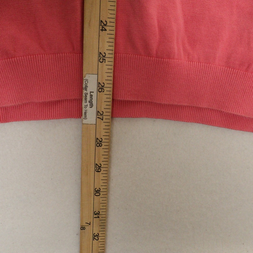 Massimo Dutti Polo Shirt Short Sleeve Knit Coral Pink Extra Fine Cotton Men S - Picture 5 of 6